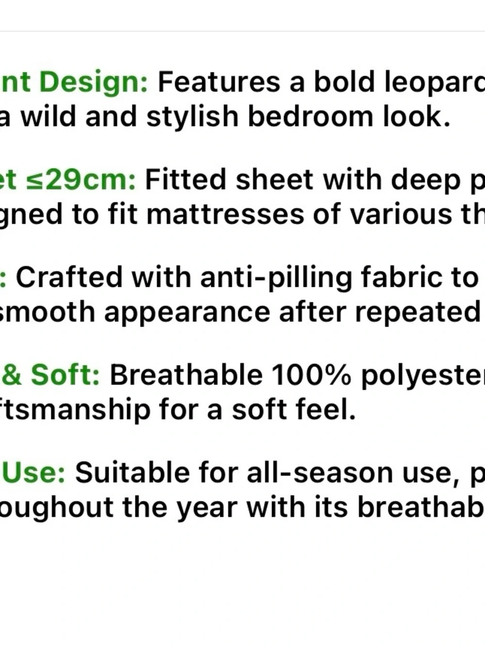 (2) Full 3 pc Leopard Print Fitted Sheet Sets - ( 1 fitted and 2 cases) 2 sets